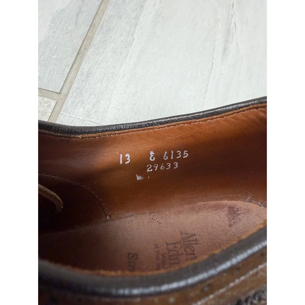 Allen Edmonds Strand Mens 13 E Brown Leather Brogue Cap Toe Oxford Shoes 6135